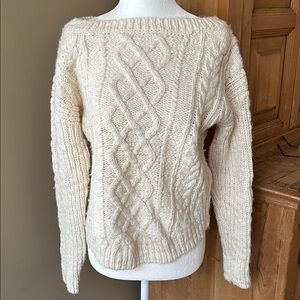 Banana Republic Cozy Cream Cable Knit Sweater